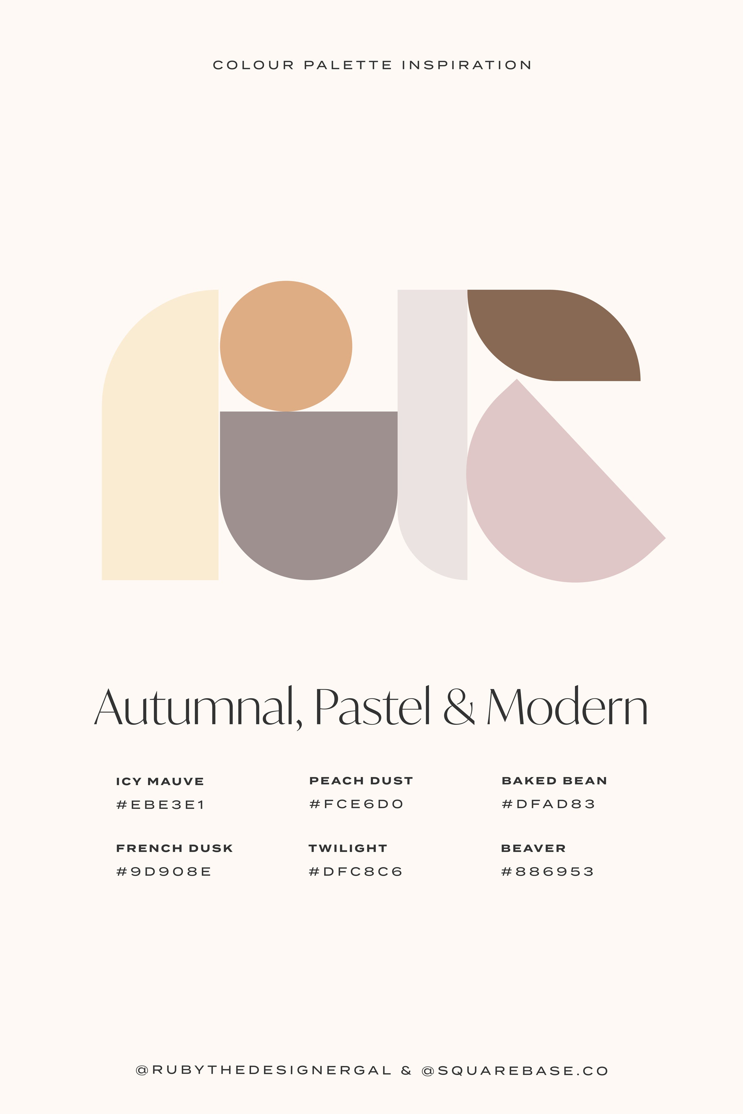 Autumnal Fall Colour Palettes for your Squarespace Brand and Website created by London Design Studio, Studio 77