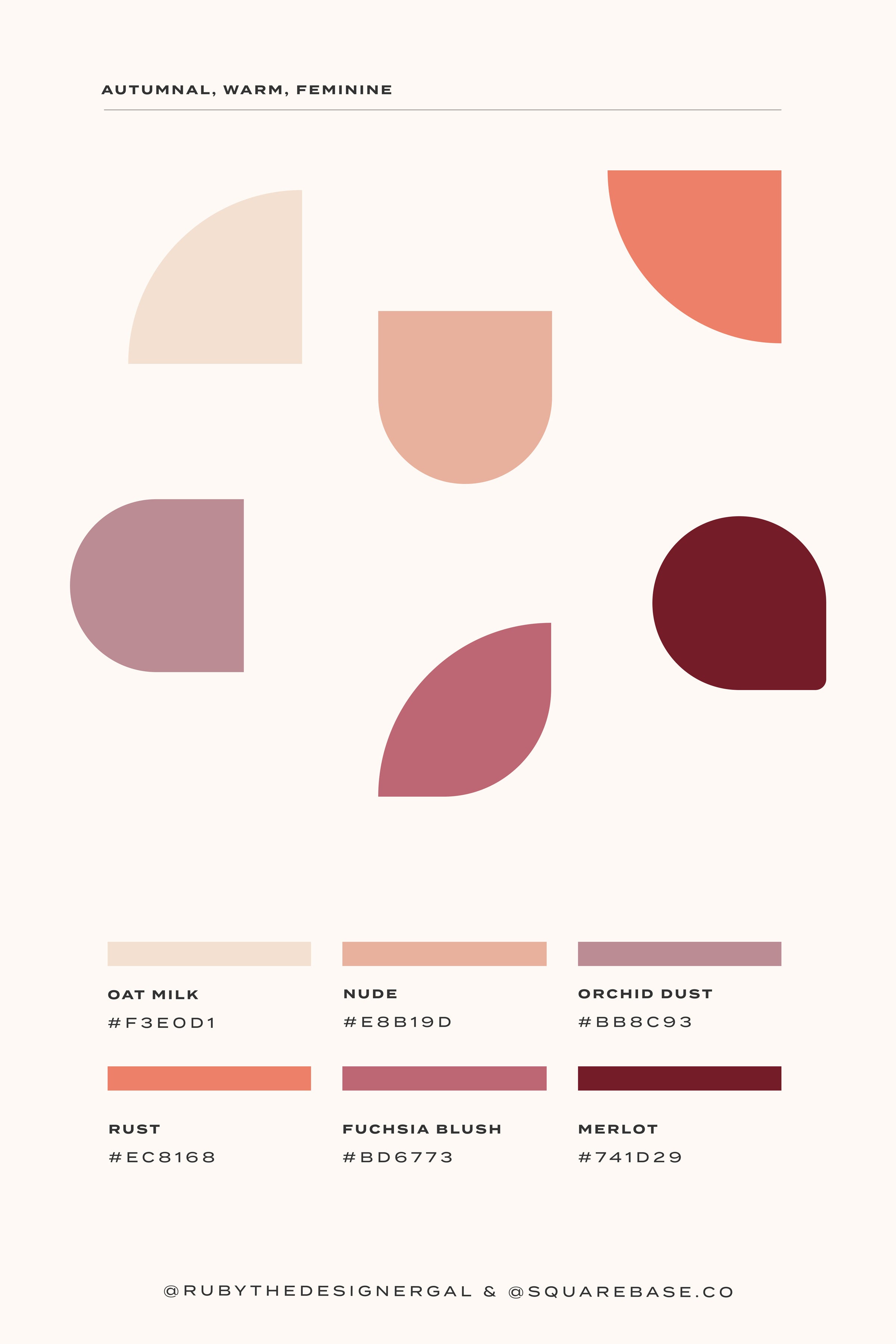 Autumnal Fall Colour Palettes for your Squarespace Brand and Website created by London Design Studio, Studio 77