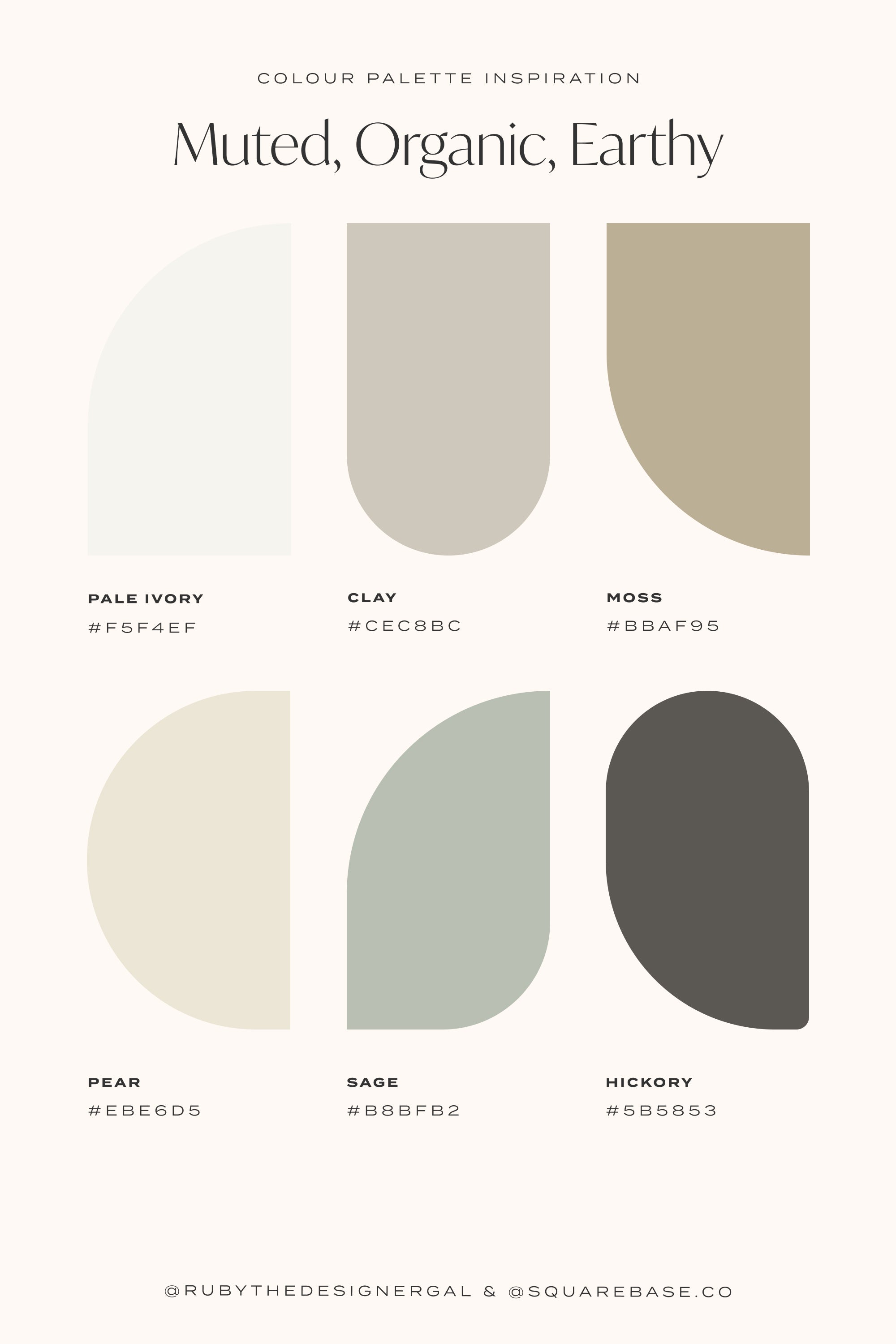 Muted and sophisticated colour palettes for your brand or squarespace website | Brand Design