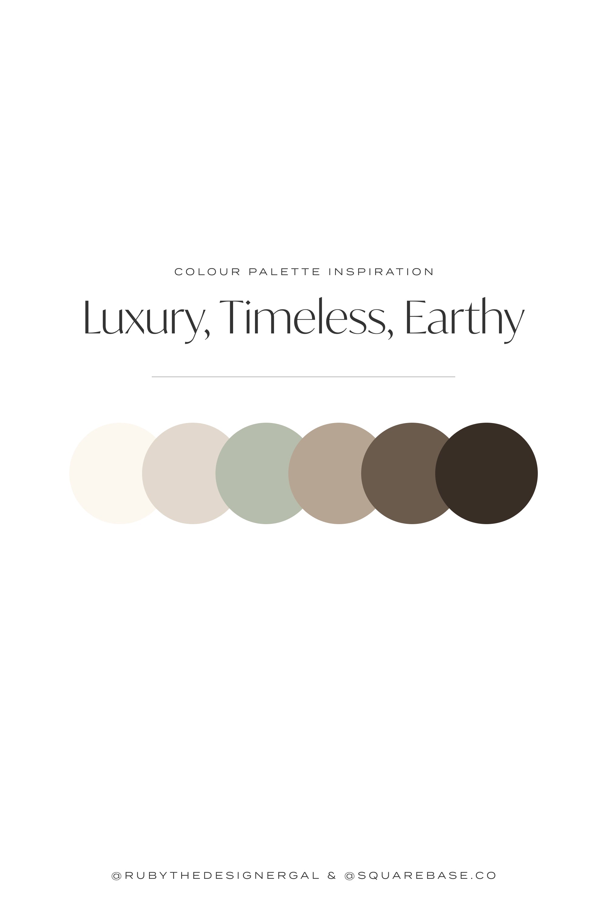 Luxury, Timeless, Earthy - Luxury Colour Palettes for Your Brand