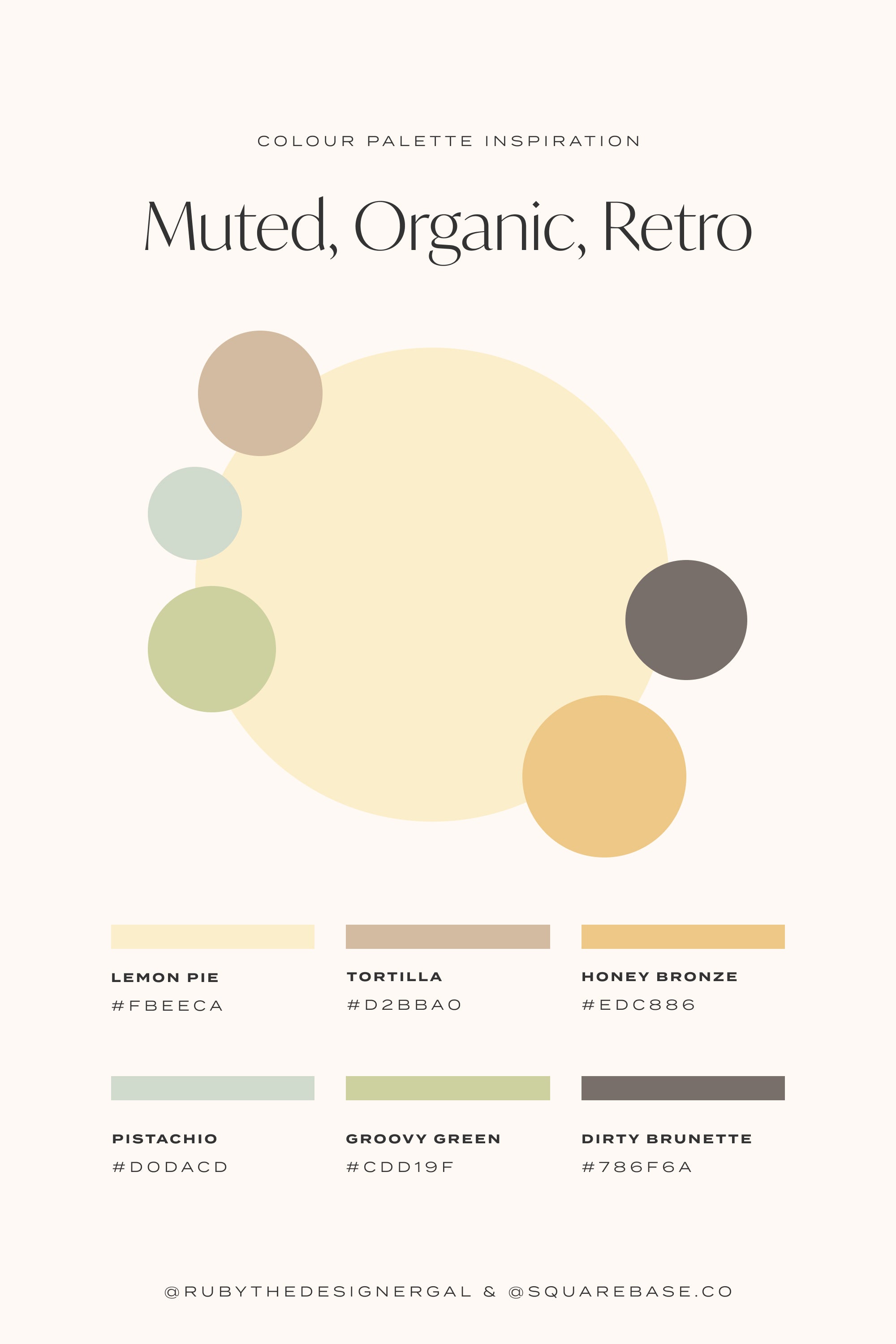 Muted and sophisticated colour palettes for your brand or squarespace website | Brand Design