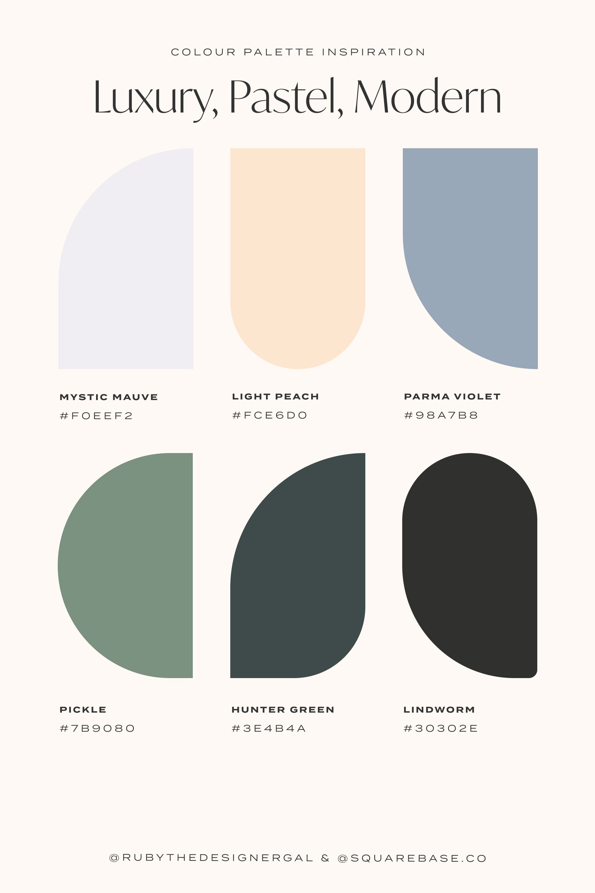 Luxury, Pastel, Modern - Luxury Colour Palettes for Your Brand