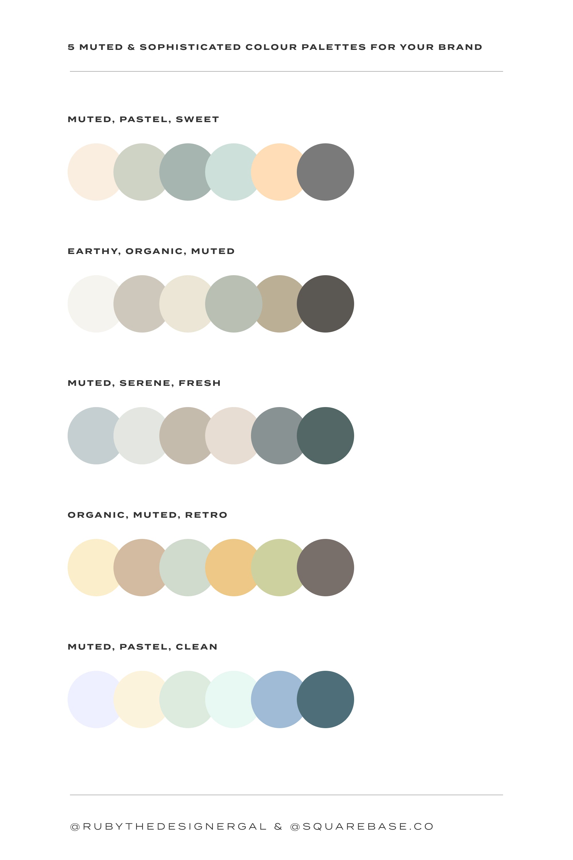 Muted and sophisticated colour palettes for your brand | Brand Design 