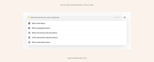 New Squarespace Feature - Squarespace AI Copywriting Feature Released