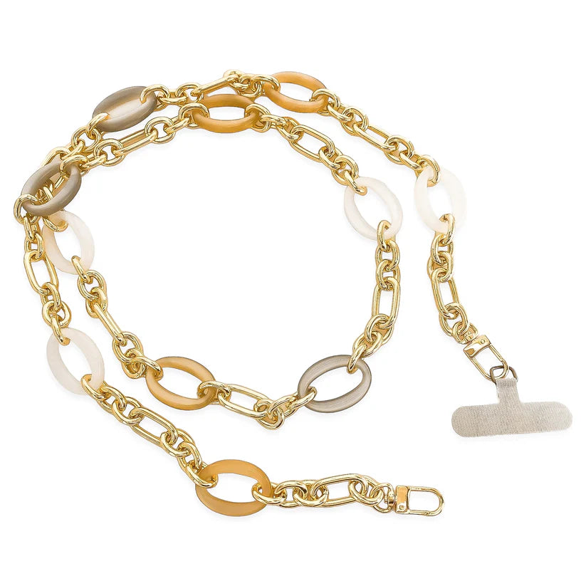 Resin and Gold Phone Chain
