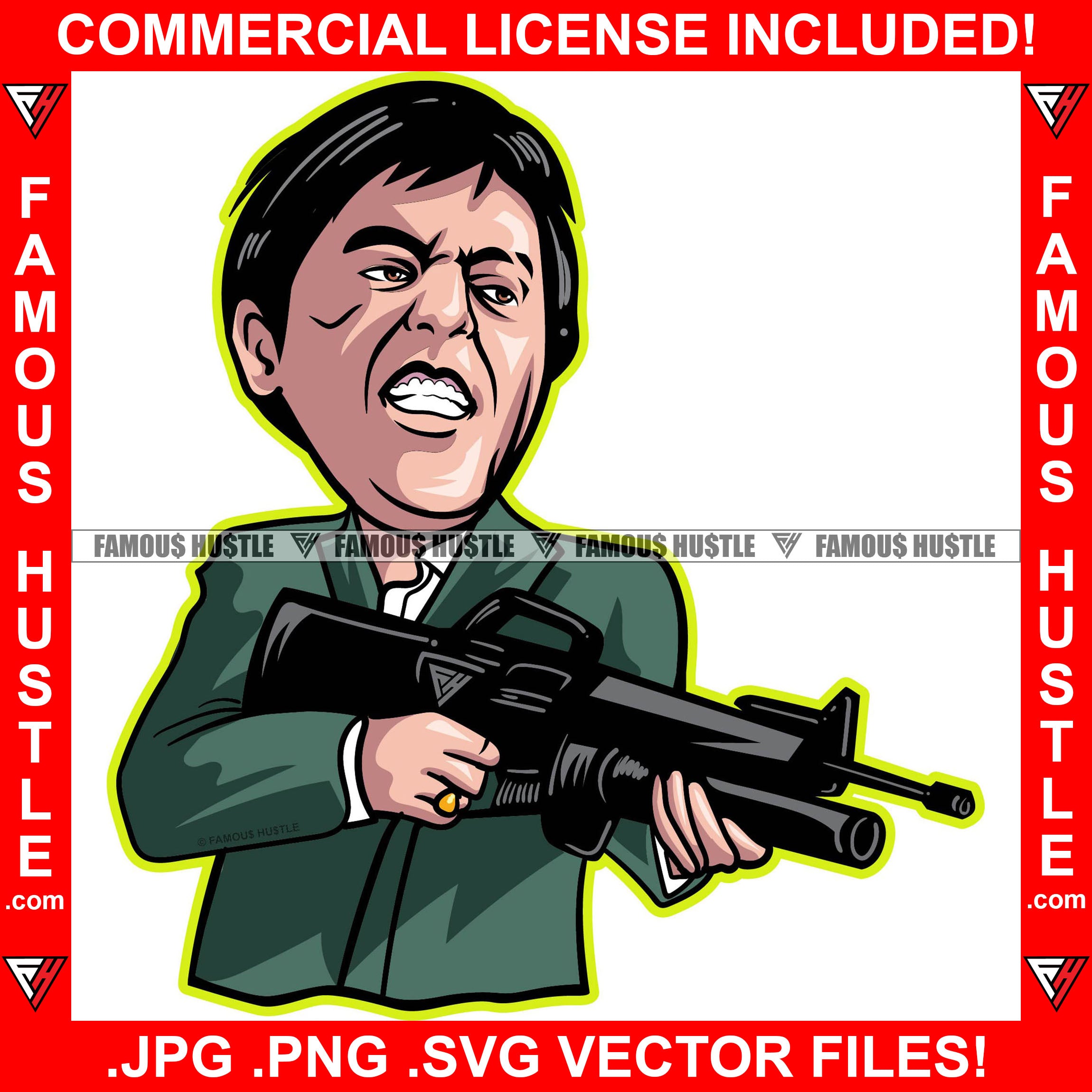 Gangsta Generation Gangster Alfredo James Pacino Machine Gun Angry Fac ...