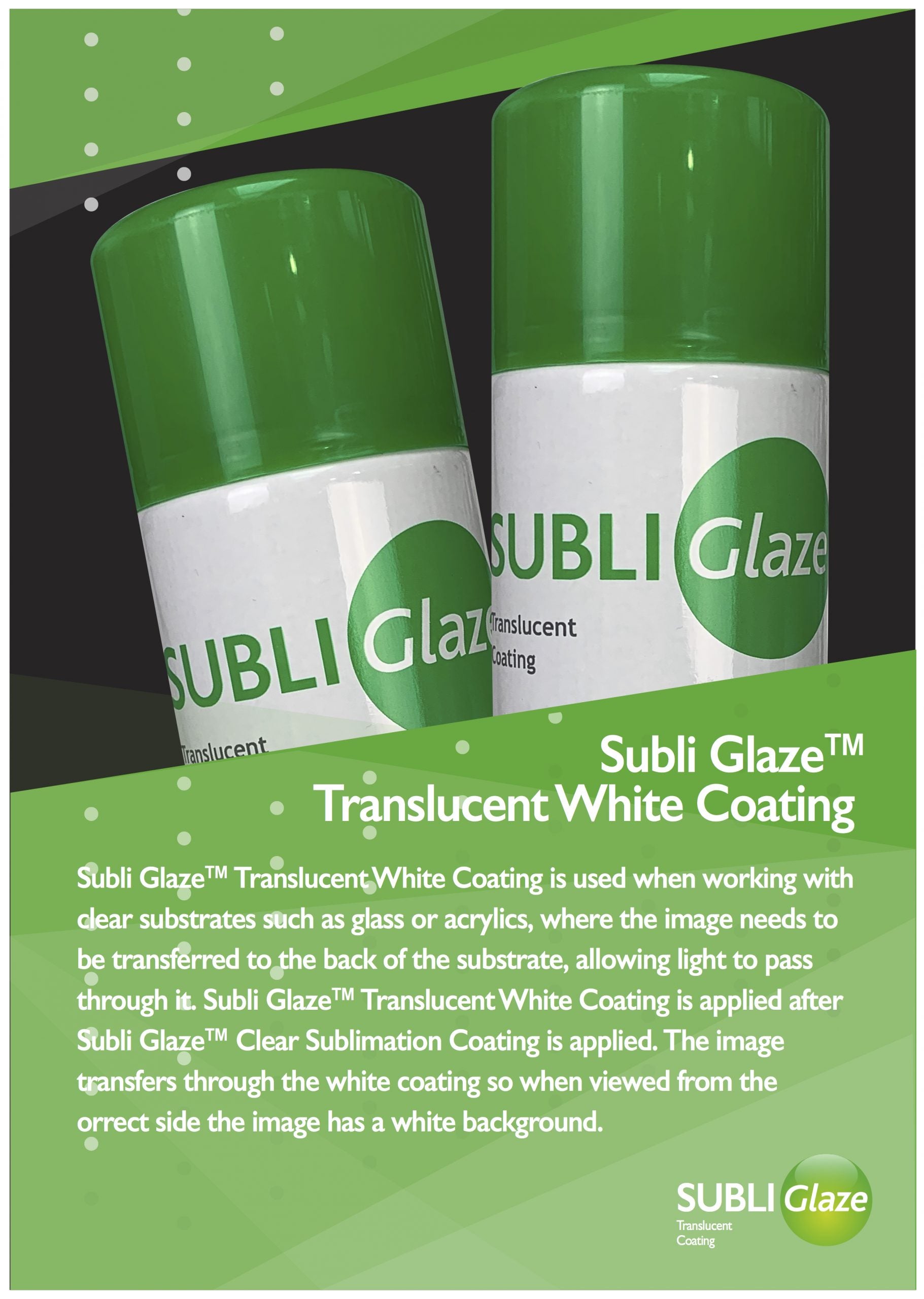 SubliGlaze sublimation clear matte Coating sublimation coating