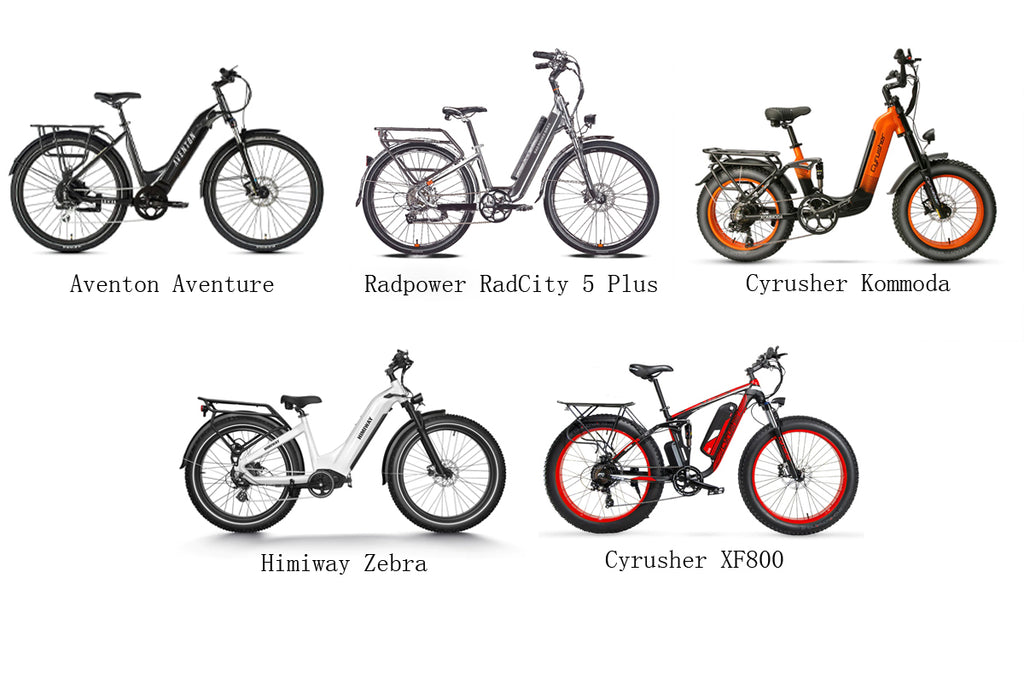 Five e bikes