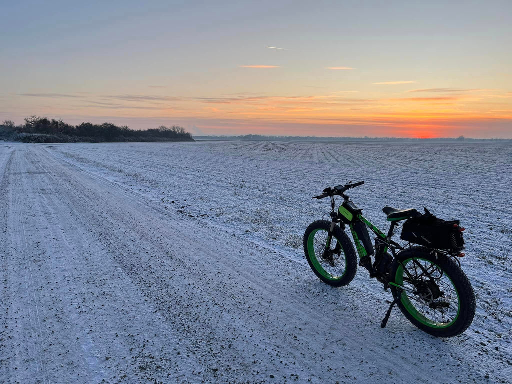 Cyrusher XF800 electric bike snow road