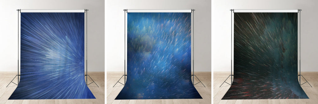 Cold Storm Blue Raindrops Scene Photoshoot Backdrop - Aperturee