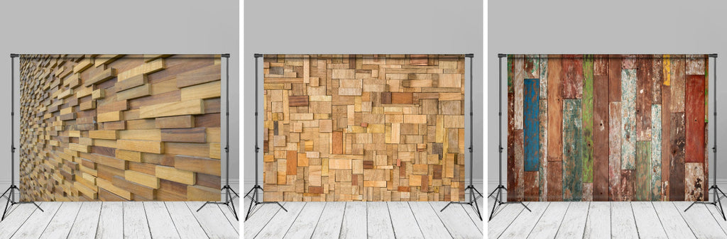 Old Wood Bricks Brown Portrait Photoshoot Backdrop - Aperturee