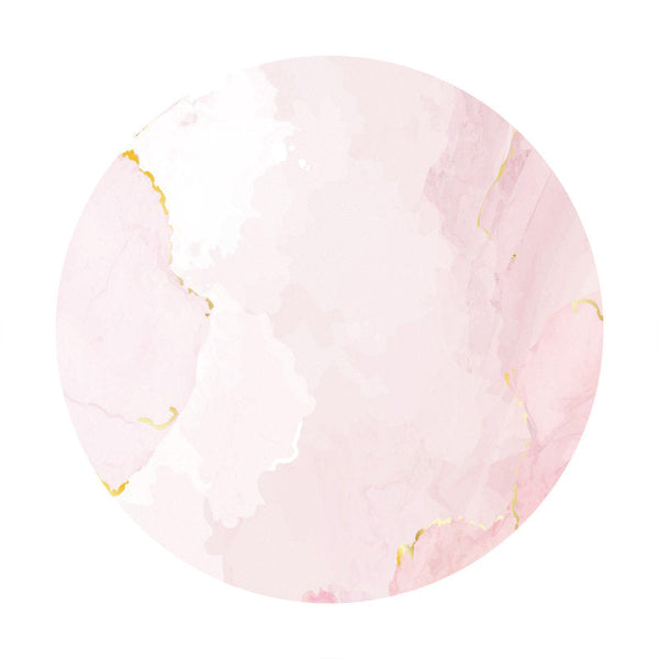 Light Pink Abstract Round Birthday Party Backdrop - Aperturee