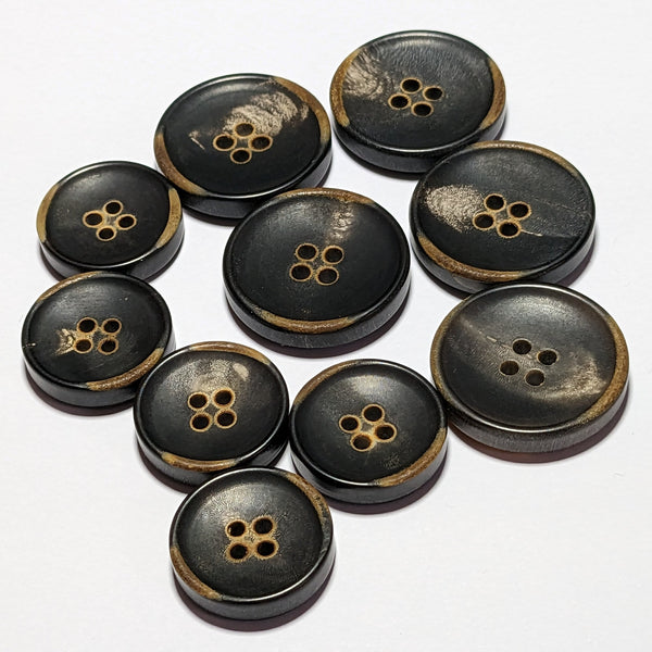 Horn button black / grey / gold
