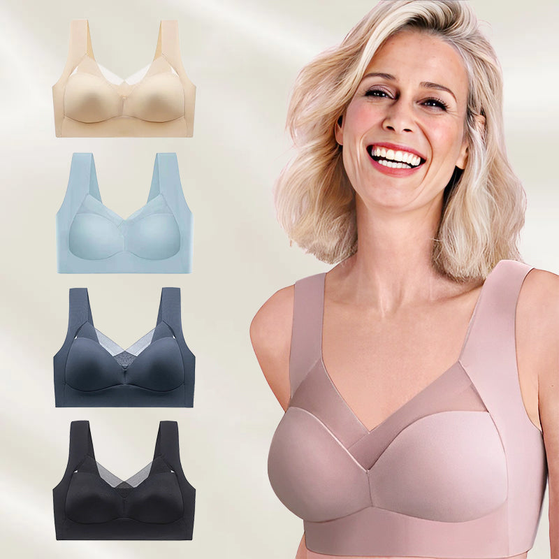 BRA FOR YOU® (BUY 1 GET 1 FREE) WIRELESS COMFORT LIFT PUSH UP MESH LAC