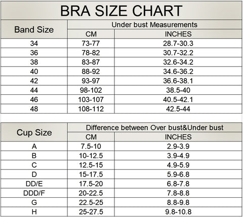 Size Chart - BRA FOR YOU®