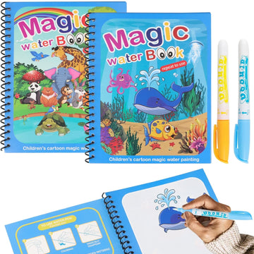 Set of 2 (20 pages) Watercolor Painting Book, Magic Water Coloring Books,  Watercolor Paint Bookmark, DIY Making Art Toy Supplies Paint with Water for  Girls, Kids, Toddlers at Rs 399.00, Coloring Book