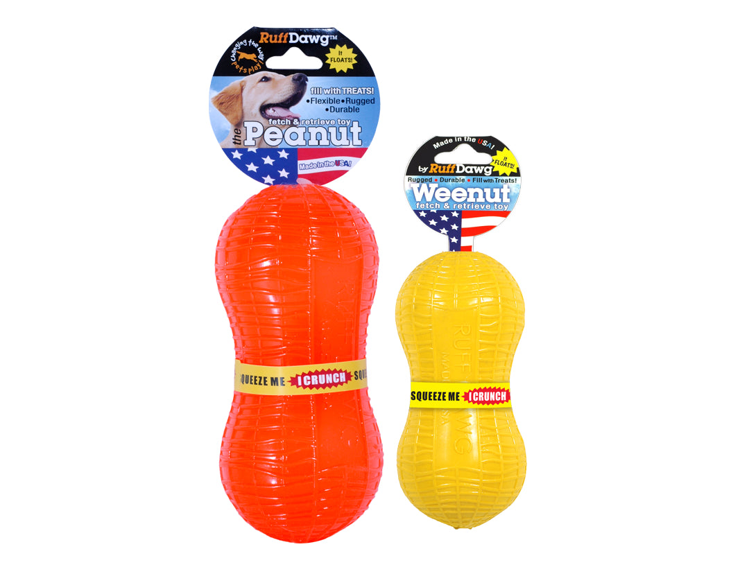 Ruff Dawg Weenut Rubber Dog Toy, Assorted