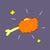 Doof Meat Brand - Doof Cut Icon. A chicken drumstick with sparkles and spick clean lines coming out of it. Against a dark purple background