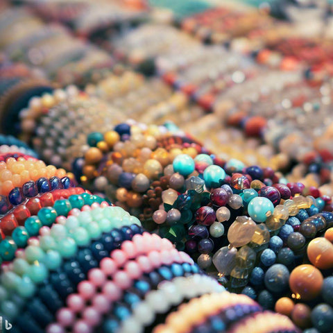 Different Gemstone Bracelets at Fashion Boutique Store