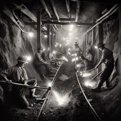 People Mining Gemstones