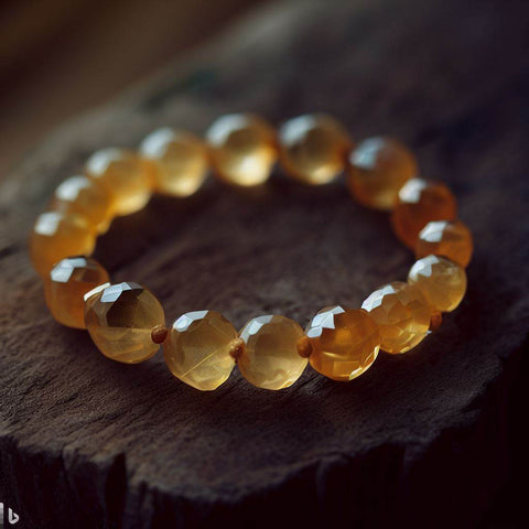 Beautiful Citrine Bracelet on a Stone