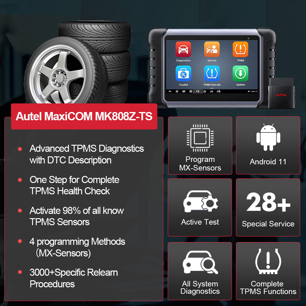 Autel MaxiCom MK808Z-TS OBD II Bi-Directional Auto Diagnoses Scanner – Autel  Global Store