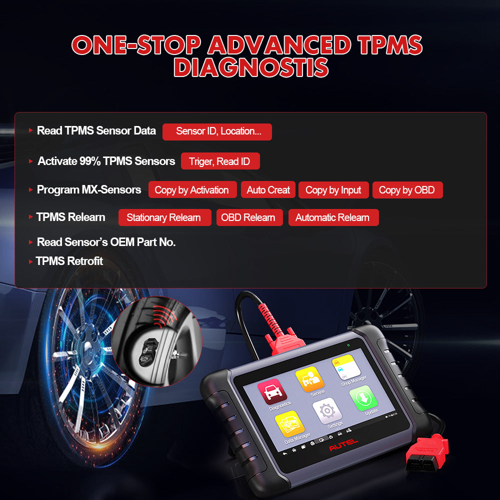 Autel MK808Z-TS has Full TPMS Function