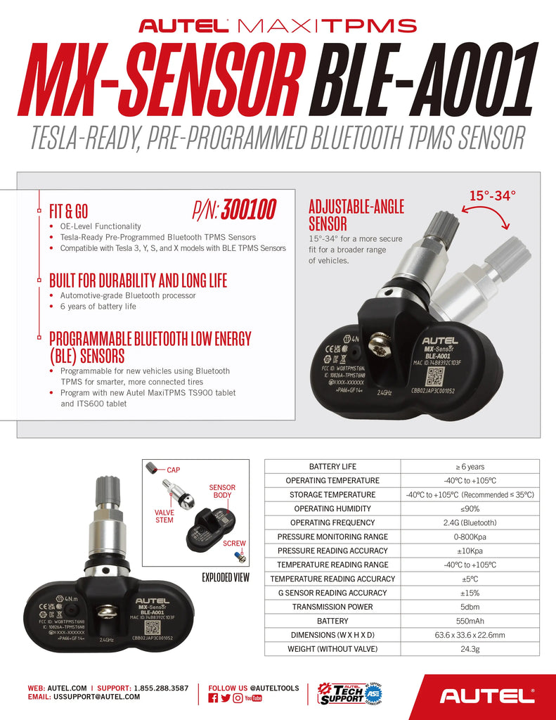 autel mx sensor ble a001 2023 newest version