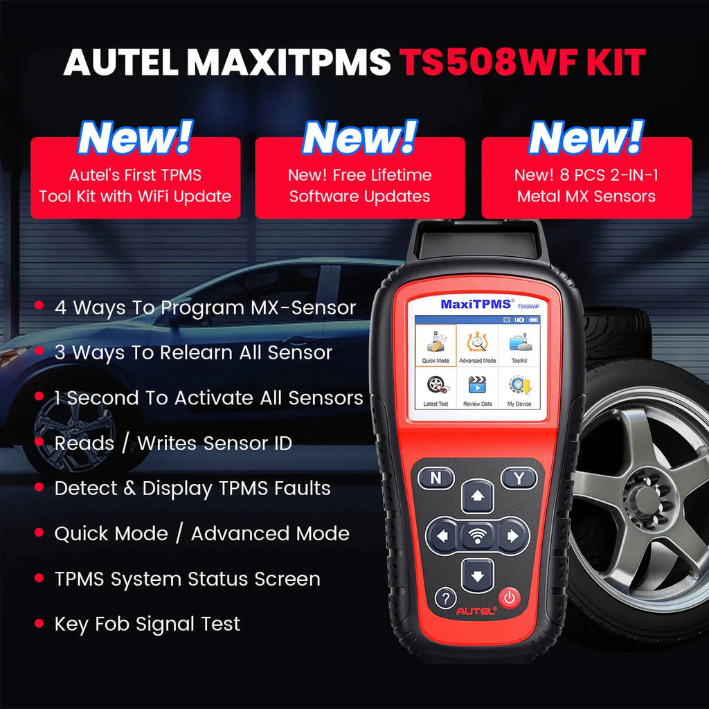 Autel MaxiTPMS TS508WF - Upgrated of TS508 TPMS Pressure Sensor Tool