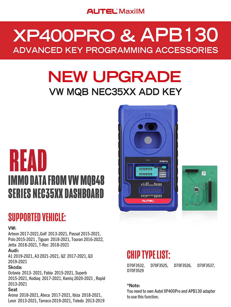 Autel APB130 Key Programming Tool Accessories Function Introduce