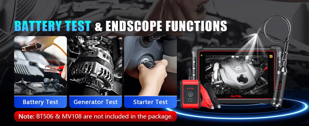 Autel MP900TS with BT506 Battery Test and endscope functions