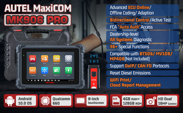 Autel MaxiCOM MK906 Pro Wireless Dignostic Tool for Vehicles