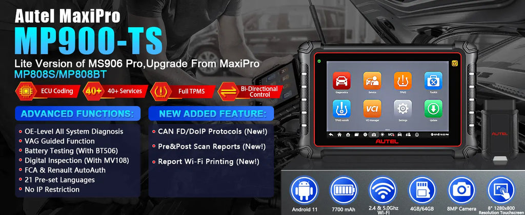 Autel MaxiPro MP900TS Lite Version of MS906 Pro, upgrade from maxipro MP808S, MP808BT