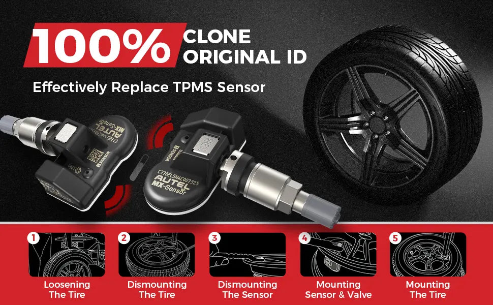 Autel Mx Sensor 100% Clone Original ID, effectively replace TPMS Sensor