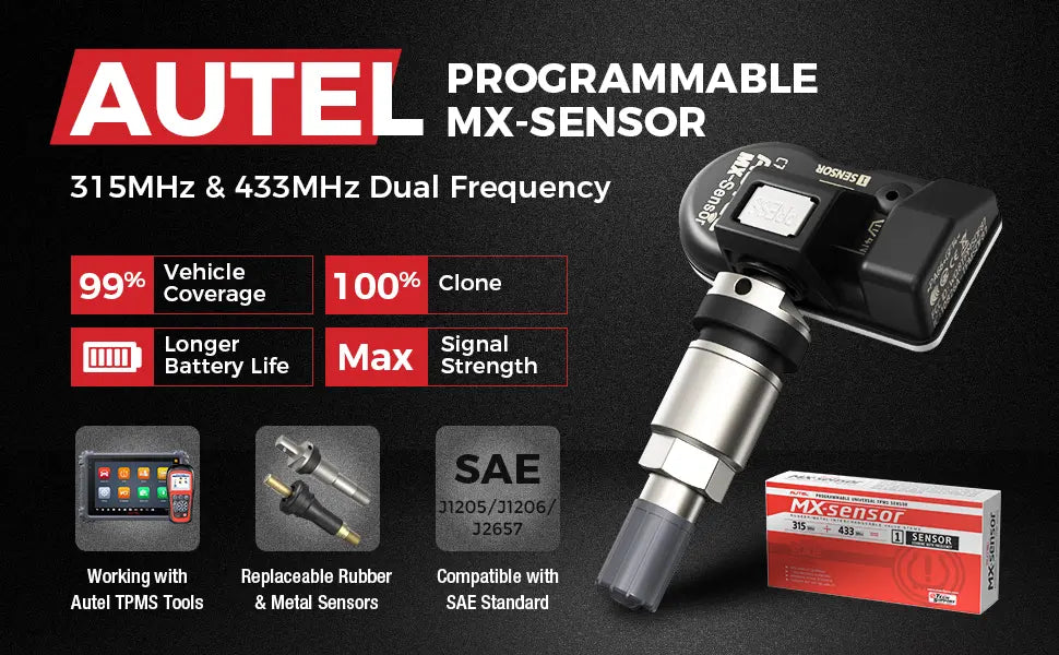 Autel Programmable mx sensor 315MHz & 433MHz Dual Frequency