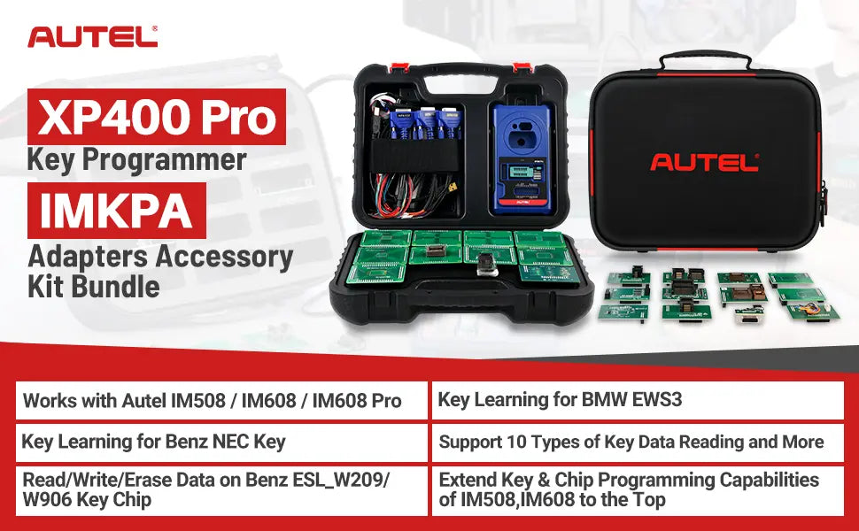 Autel XP400 Pro Key Programmer with IMKPA Adapters Aceessory kit bundle