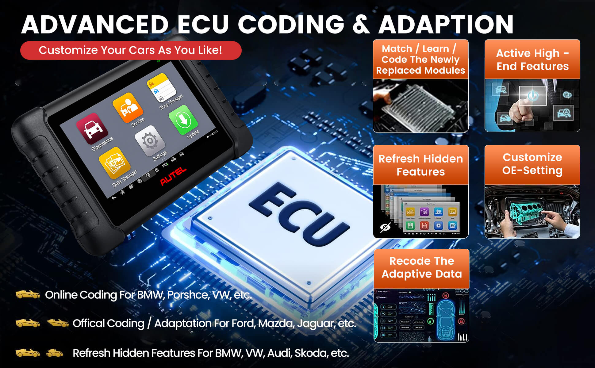 Autel DS80S with advanced ECU Coding and Adaption