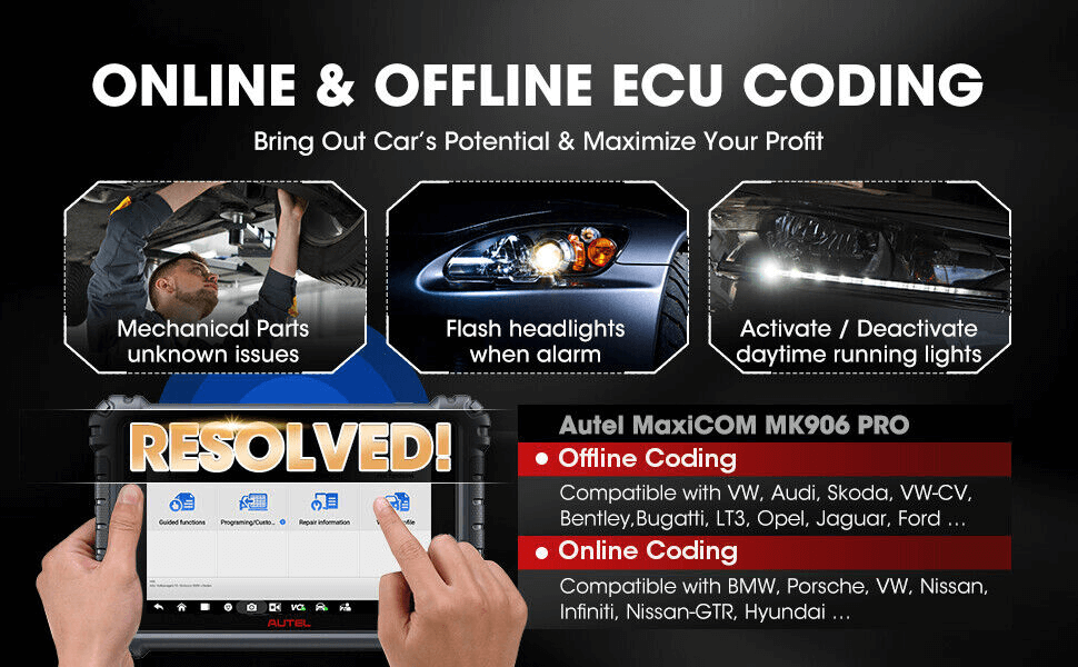 Autel MK906Pro Online & Offline ECU Coding