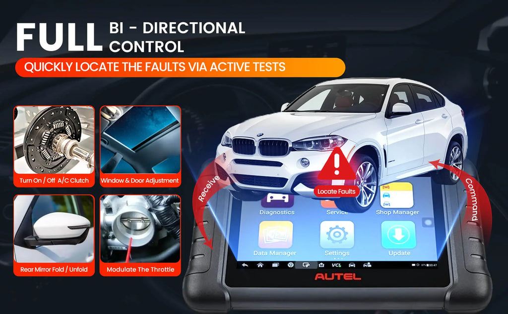 Full BI-Directional control autel scanner ds808s