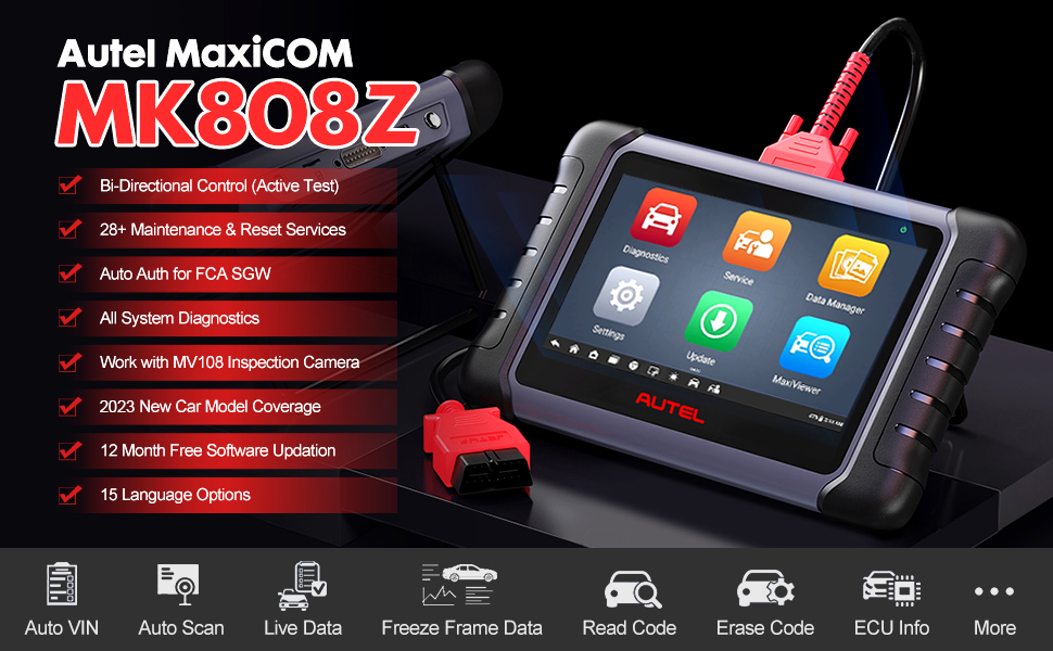 Autel MaxiCOM MK808Z 2023 Newest Autel Scanner for Vehicle