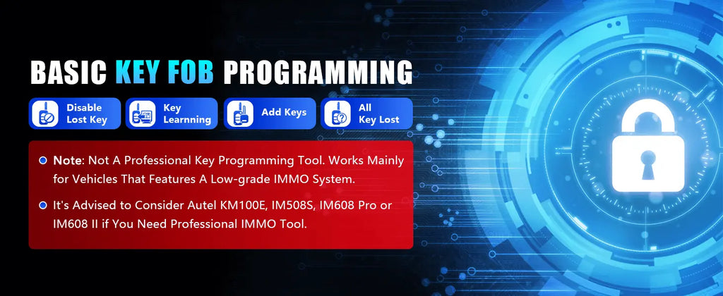 MP900TS have basic key fob programming function