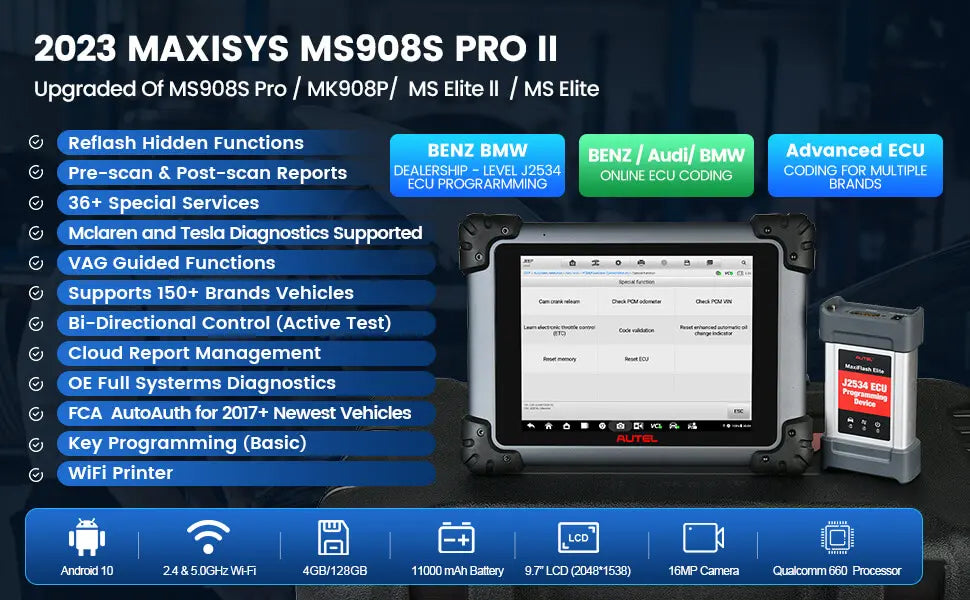 Proven Solution For Workshop - 2023 Autel MaxiSys Ms908s Pro ii Level-Up Ecu Programming Tool