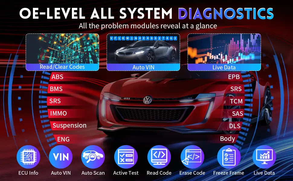 OE-Level All System Diagnostic Tools - MP808Z-BT with TPMS function