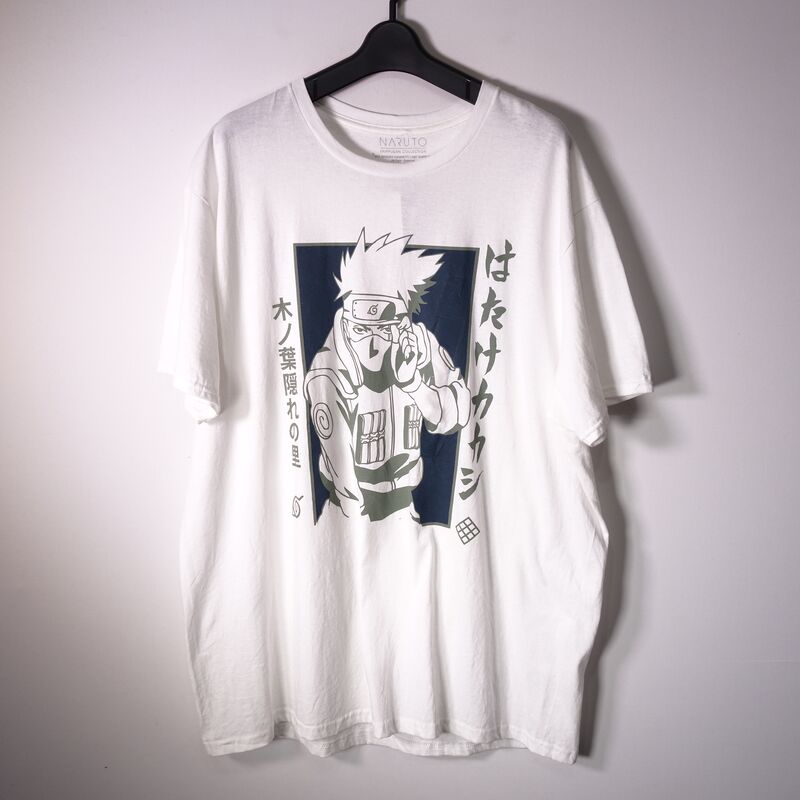 激レア 00s NARUTO カカシ Tシャツ 疾風伝 ナルト 半袖 古着 黒-