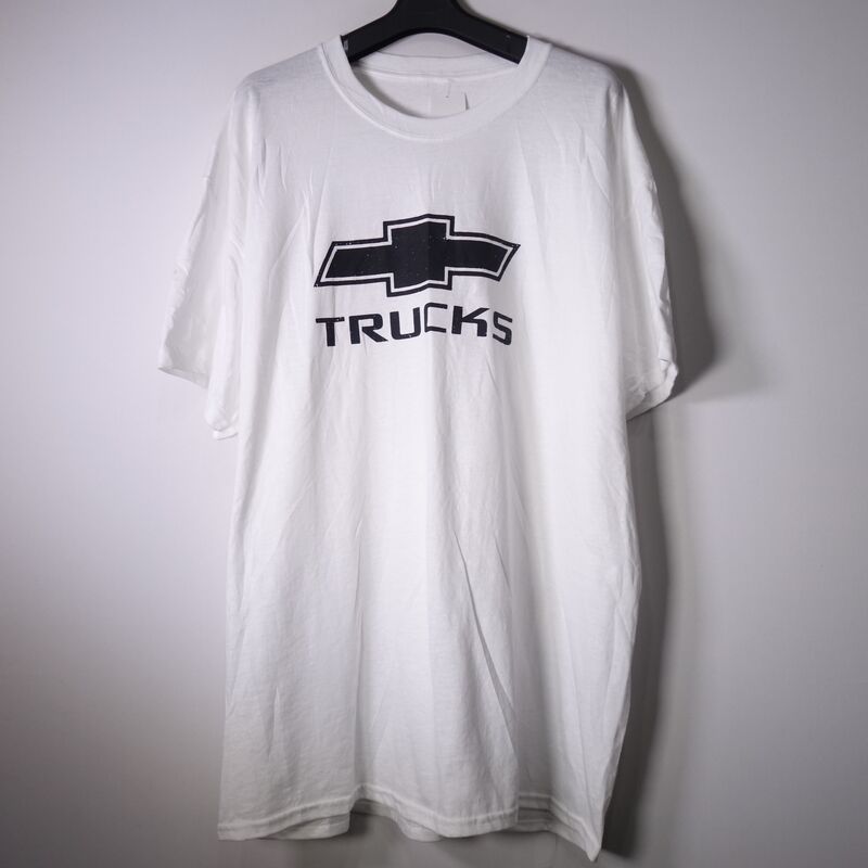 Tシャツ 半袖 メンズ L クルーネック プリントロゴ トラック 車 古着