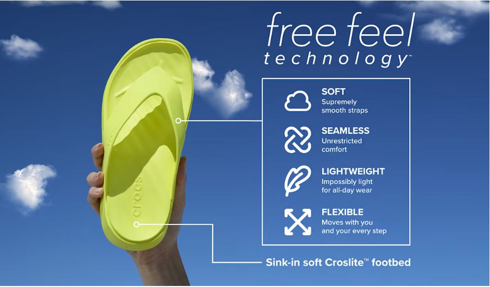 Crocs Getaway Flip Comfort Technology