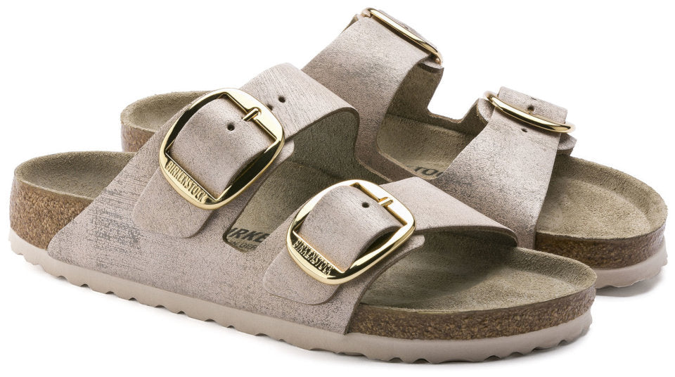 birkenstock arizona big buckle rose gold