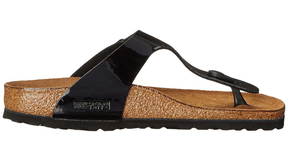 birkenstock gizeh black patent