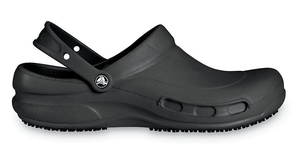 black slip resistant crocs