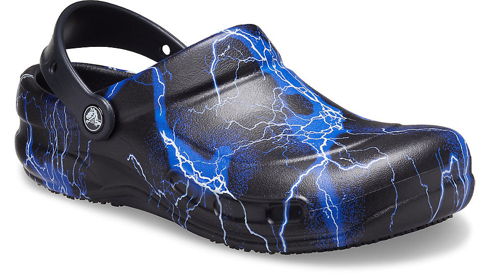 blue lightning crocs